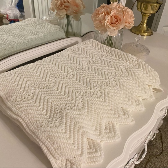 Other - Handmade knitted throw or baby blanket